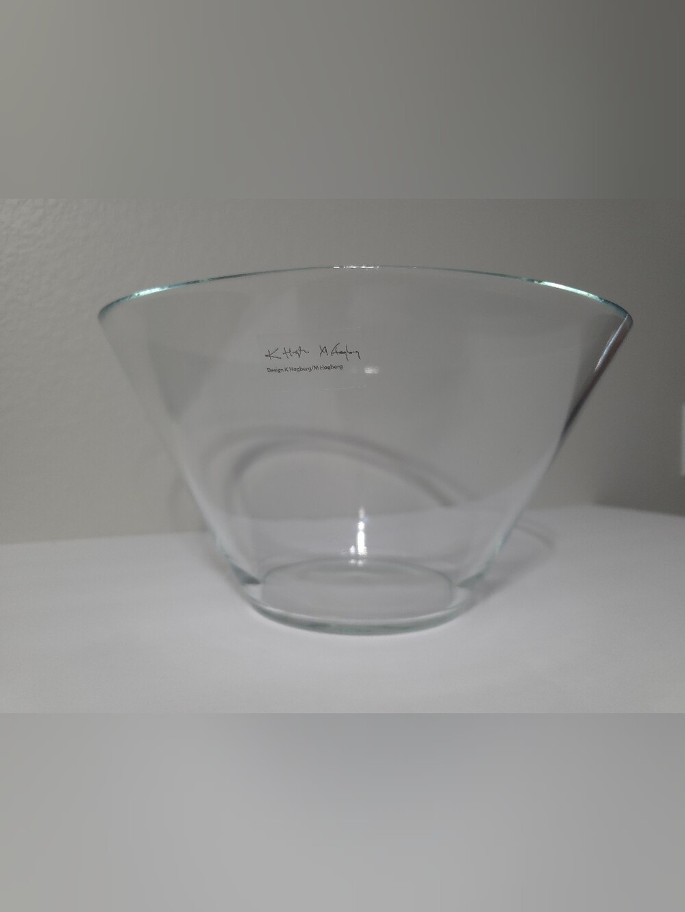 Vintage K. Hagberg & M. Hagberg IKEA Trygg Glass Serving Bowl 10.75"